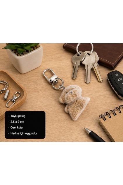 Lumipaw Plush Dog Charm Keychain – Cute Mini Plush Bag Accessory Gift