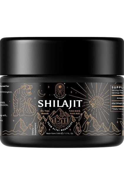 Herbal Shilajit Resin with Fulvic Acid & Trace Minerals, Original Siberian Pure Shilajit with 85+ Humic Acid