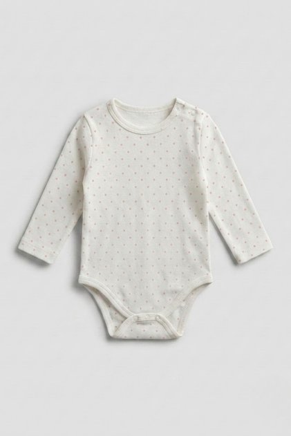 100% Cotton Long Sleeve Baby Snap-On Bodysuit