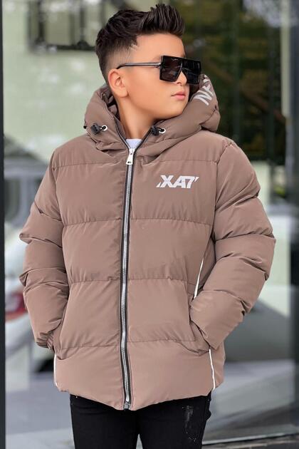 Zaziko Kids Boys' Hooded Printed Reflective Detailed Nova Fabric