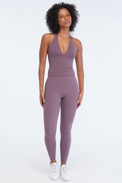 Core Set - Halter Yaka Spor Atlet & Yüksek Bel Tayt Takımı