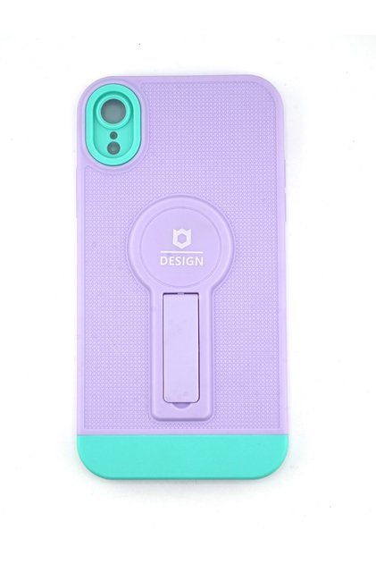 Husa Armor Design cu Stand pentru Apple iPhone XR, Mov/Albastru, Suport Auto Magnetic, Wireless Charge, Protectie Antisoc,
