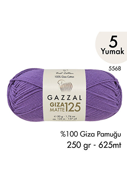 Gazzal Giza Matte 125 5566 - %100 Pamuk Yazlık Amigurumi ve Örgü