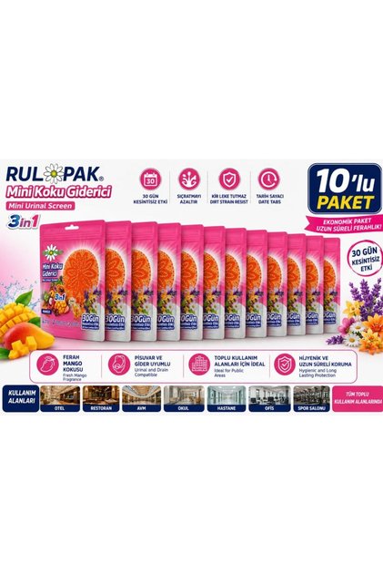 Mini Pisuvar Koku Giderici Mango Kokusu 10' lu Paket