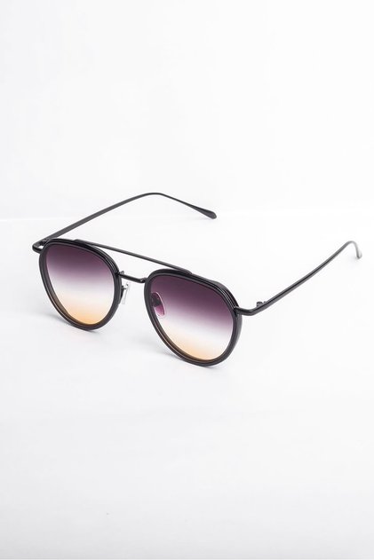 Gradient Oval Men's Sunglasses Metal Frame Uv400 Protective