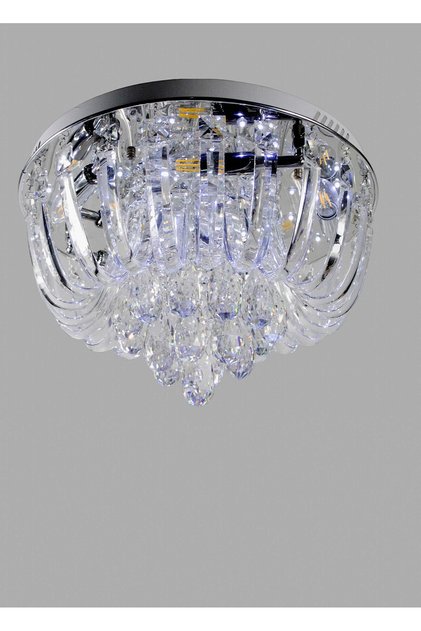 KRİSTAL TAVANLIK AVİZE LED KUMANDALI 50 CM