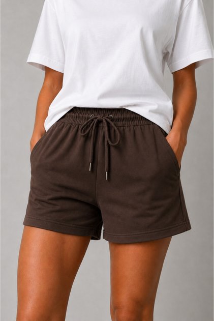 Women's Lace-Up Double Pocket Comfortable Cut Shorts