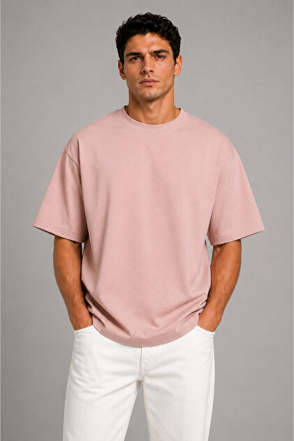 Men's Heavyweight Oversize 100% Cotton Basic T-Shirt