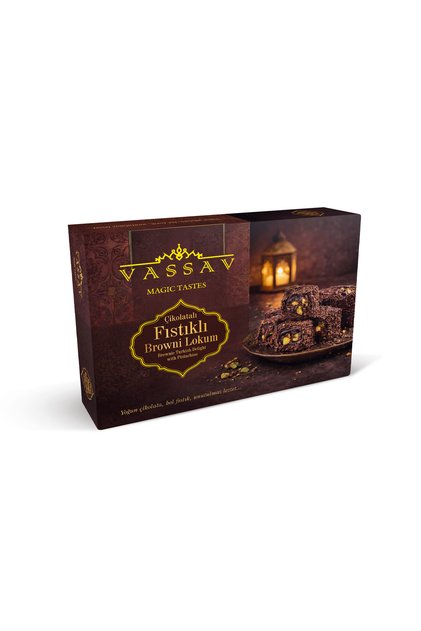 Çikolatalı Fıstıklı Browni Lokum / 250gr