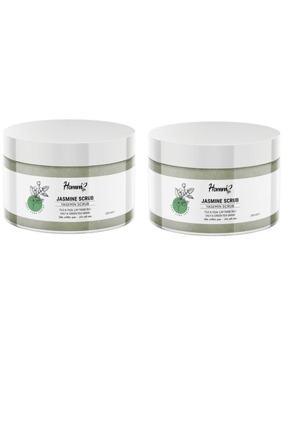 Homm Life Yaseminli Yeşil Çaylı Bitki Tanecikli Scrub 250 ml - 2 ADET