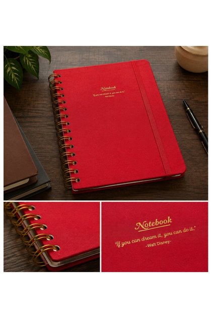 Victoria's Journals Spiral Bound Hardcover Notebook Canvas A5 100 Gr 80 Sheets Dotted Notebook