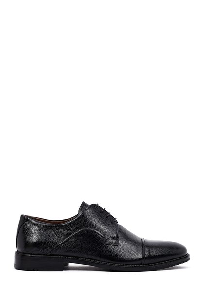 Men's Black Lace-Up Leather Classic Shoes Wm750007Df