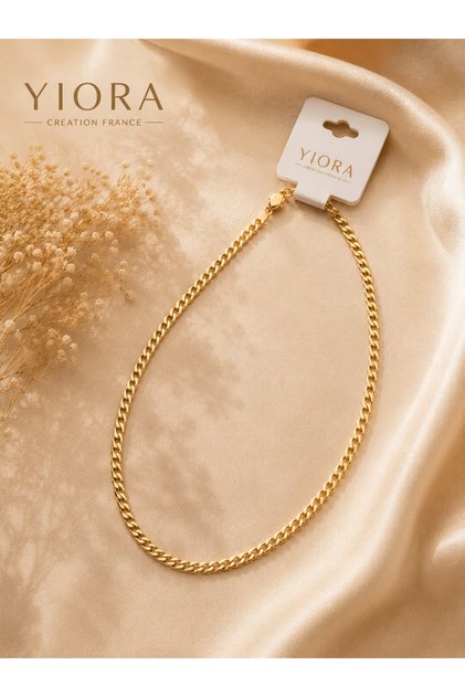 Jewelry Xuping Özel Seri 14K Kaplama Kuyumcu İşçiliğinde Altın/Gold Renk Arpa Zincir Kolye