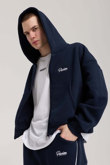 Unisex Basic Winter Full Zip Hoodie