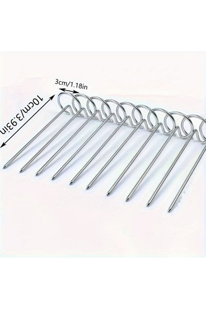 10pcs 10pcs Air Fryer Oven, Vertical Grill, Skewer Grill, Universal Accessories, Food Grade 304 Stai