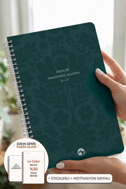 Academic Agenda 17X24 cm with Spiral Binding, Stickers and Motivational Pages