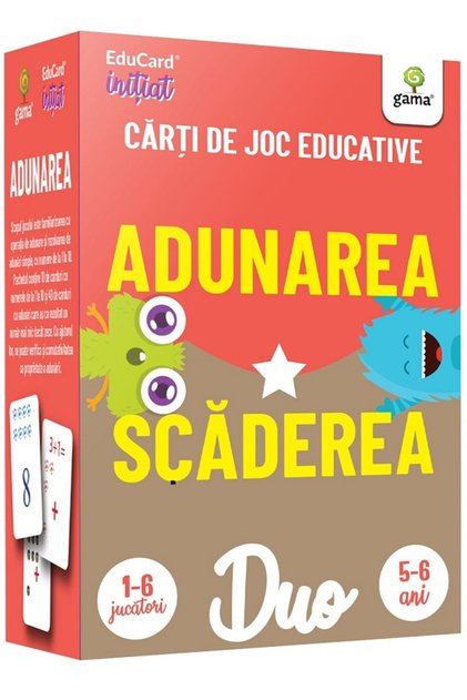 Adunarea. Scaderea. Carti de joc educative