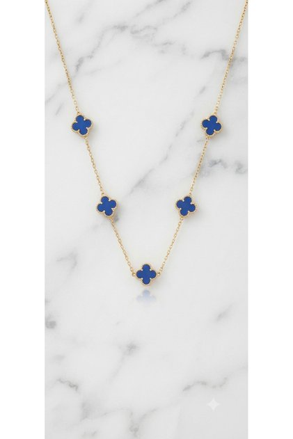Zerafet Store Mavi Yonca Çelik Gold