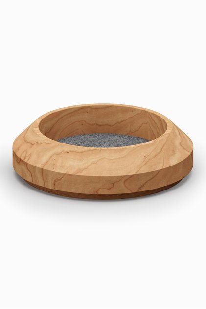 Round Edged Accessory Box | Desktop Storage Box Made of Oak Wood |