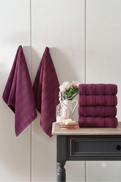 Land Towel 6 Pieces 50X80Cm - Pink