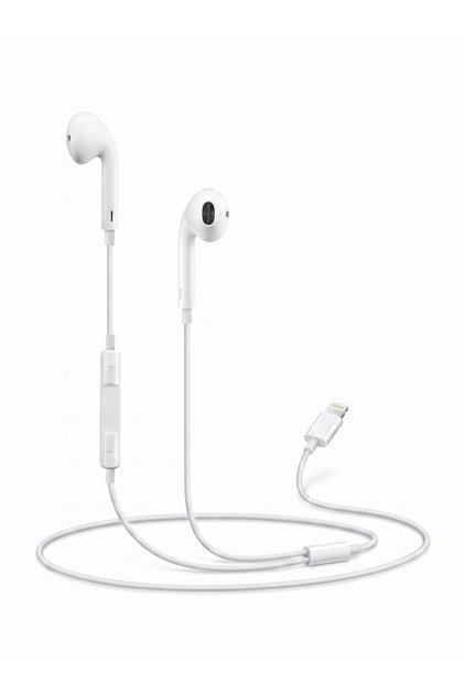WELLTECH W927 Lightning Earphones Wired Headphones with Built-in Microphone, Handsfree Calling Earphones with Lightning Connector, Comfortable In-Ear Design for Music, Calls & Daily Use
