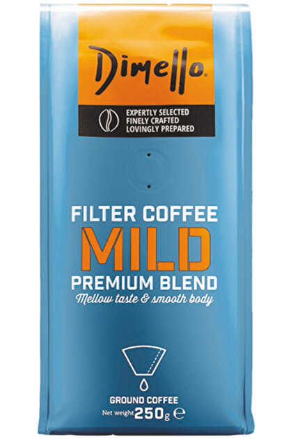 Cafea măcinată, DIMELLO, Filter Mild, Prăjire medie, 250 g