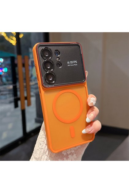 Galaxy S25 Ultra Orange Luxury Translucent For Magsafe Magnetic Phone Case For Samsung Galaxy S25 S2