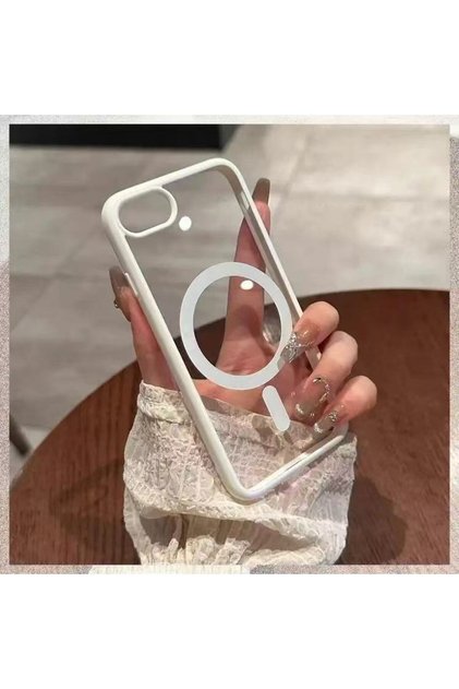 iPhone 16e WHITE For Apple Magsafe Wireless Charge Phone Case for iPhone 17e 16e 17 16 15 14 13 12 1