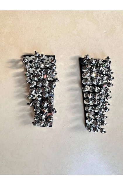 11X5 cm 2 Pieces Bead Embroidery Epaulet Coat of Arms Sewing Accessory