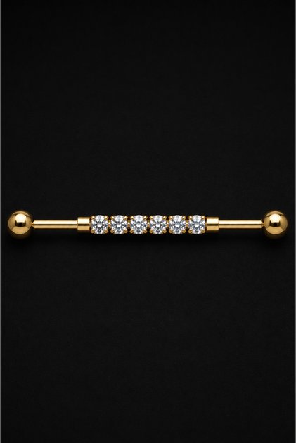Su Taşı Zincir Köprü Helix Conch Piercing 316L Cerrahi Çelik 38 mm