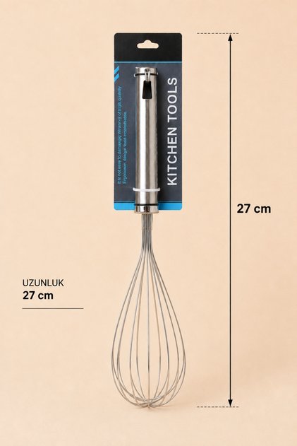 Stainless Steel Whisk Practical Egg Sauce Mixer Whisk (27 cm)
