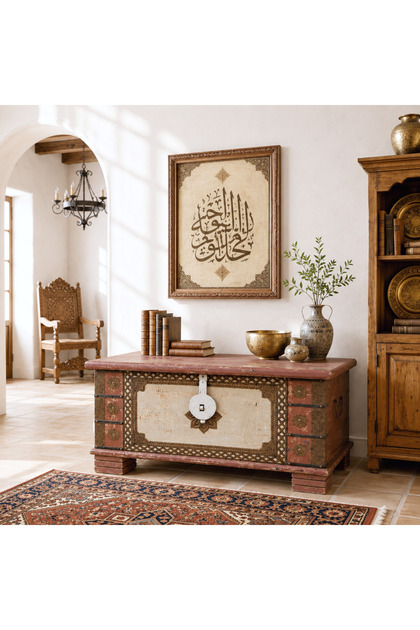 Heritage Solid Wood Blanket Treasure Storage Box – Handcrafted{width 80 x depth 40 x height 45 cm}