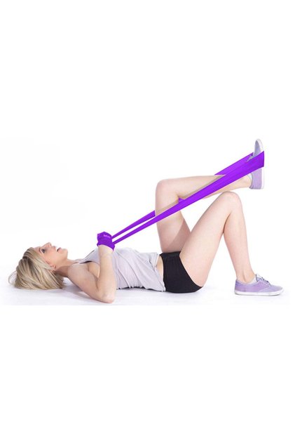 Bandă elastică pentru exerciții de întindere, echipament de fitness violet