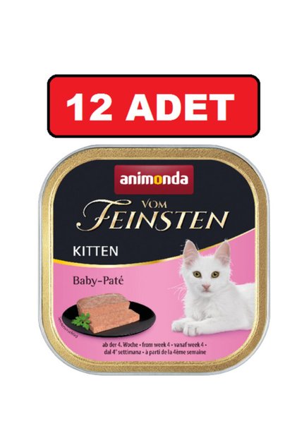 Vom Feinsten Kitten Baby Pate Ezme Yavru Kedi Karışık Konserve Yaş Mama 12 Adet 100gr