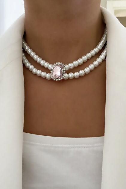 Clare's Store Çift Sıralı Abiye Inci Choker Kolye - Fiyatı, Yorumları