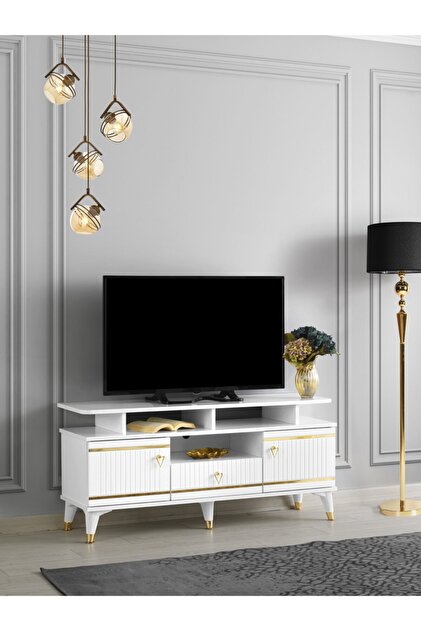 Venüs 110 Cm Kordon Raflı Mdf Mebran Kapak Tv Sehpası - Fiyatı