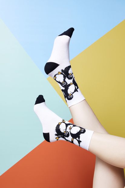 The Socks Company Kadın Çok Renkli Flightless Birds Desenli Çorap - 2