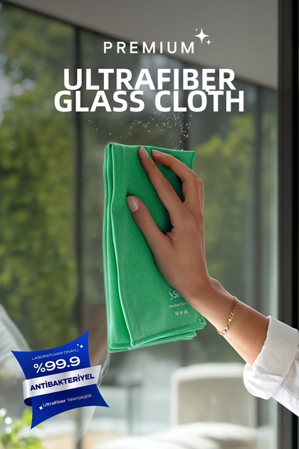 Ultrafiber Premium Glass Cloth – Green (40X40 cm)