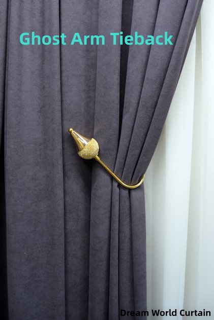 Ghost System Special Design Stone Curtain Tieback Mounted on Cornice