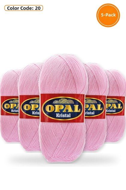 Kristal Fiber Yarn 5-Pack 100 Gr 450 Mt – Bath Fiber, Scrubbing Cloth and Dowry Knitting Yarn