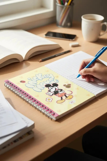 Miniso Disney Lisanslı Mickey Mouse Yemek Serisi A5 Boyutunda 80