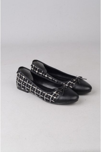 Seç 097 flat shoe black fabric