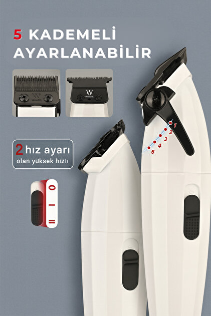 Wmark NG-8632 Profesyonel Saç Kesme Makinesi ve Trimmer Seti