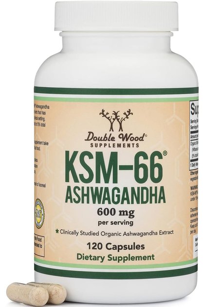 Ashwagandha KSM 66 Organic Clinically Studied Extract (600mg, 120 Capsules)