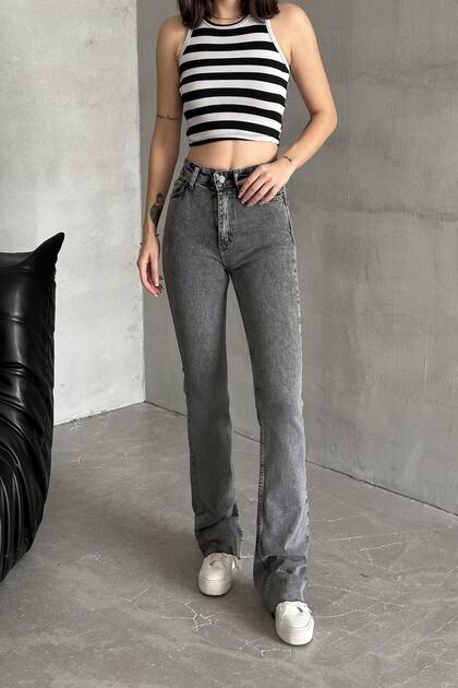 Women's Loose Stretchy Flared Smoked Jeans