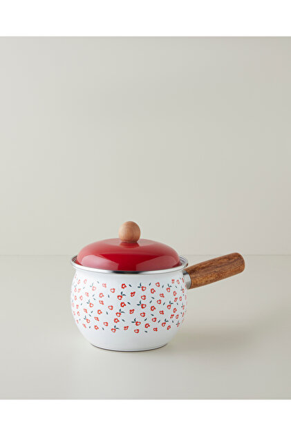 Bright Parade Enamel Sauce Pot 1.6L Red