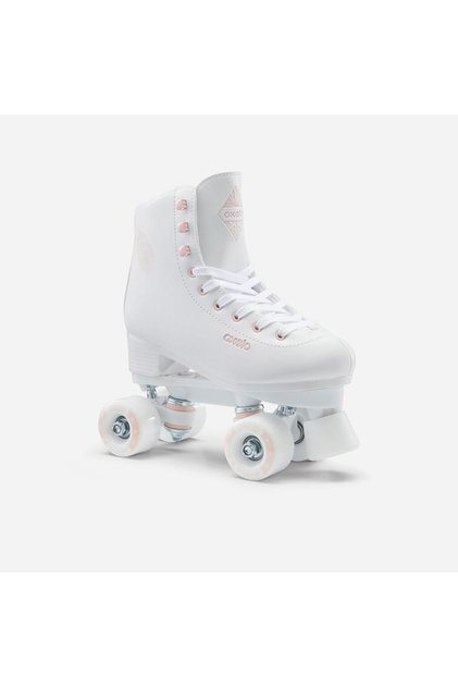 Oxelo Yetişkin Dört Tekerlekli Paten - Beyaz - QUAD 100