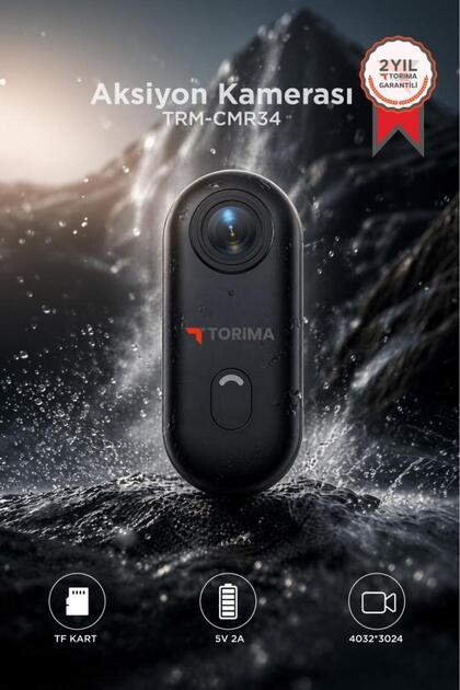 とみ Torima Aksiyon Kamerası 1080 P Manyetik Giyilebilir Geniş Açılı