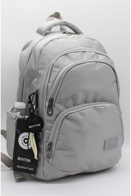 Silver Water Resistant Fabric Large Size Backpack and School Bag / 2100
