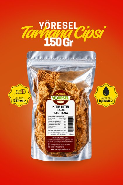 Kıtır Kıtır Sade Tarhana Cips Yoğurtlu Doğal Atıştırmalık 150 gr